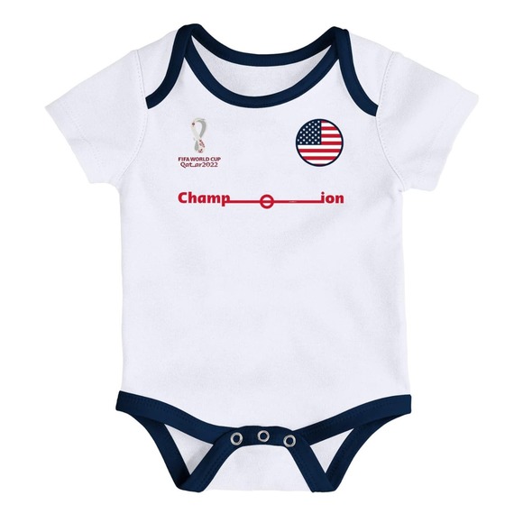 "Outerstuff FIFA World Cup 3-Piece Onesie Set - 0/3 Months" - Picture 2 of 4